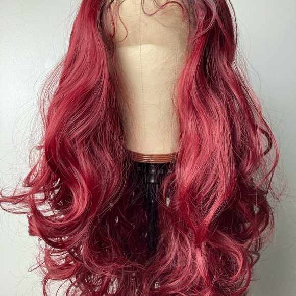 99JBurgundy Lace Front Wig - Picture 5 of 7